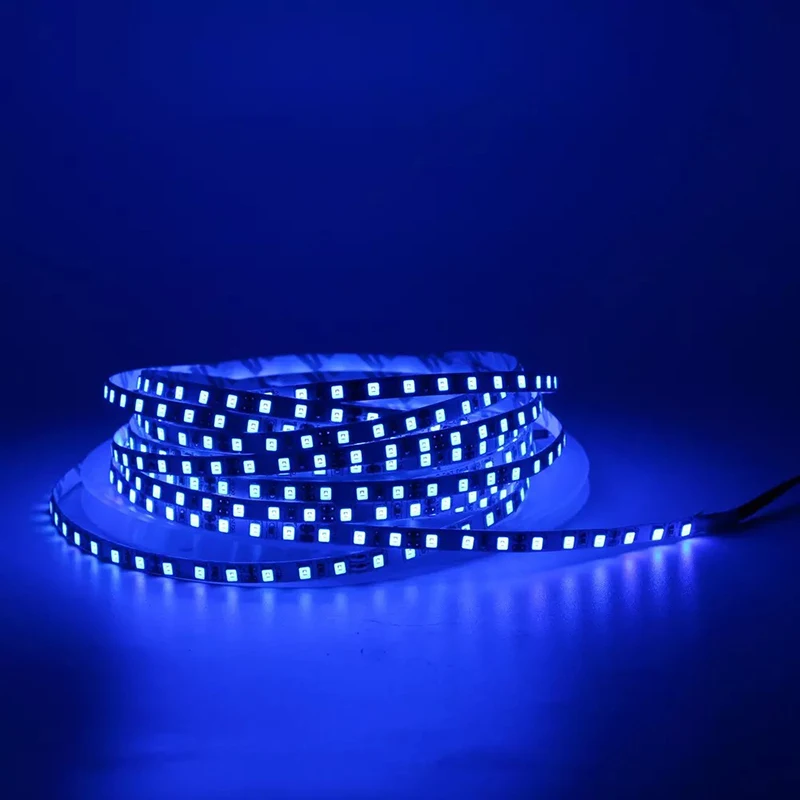 Tira de luces LED flexible SMD2835, 5MM, PCB, 12V, 120LED por metro, crema, rojo, azul, IP20, para decoración del hogar