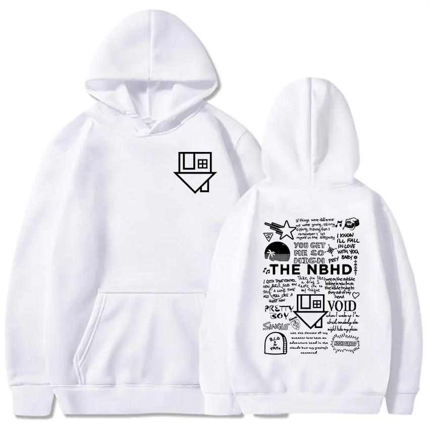 Streetwear Unisex Hip Hop Graphic Hoodies The Neighborhood NBHD Band Printing Sweatshirts Male Sudaderas Long Sleeve Winter Tops