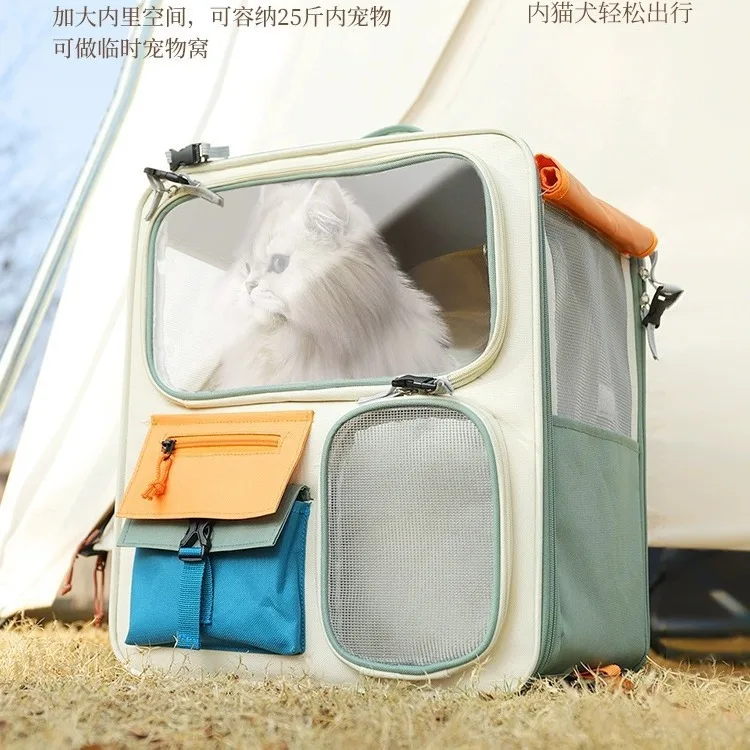 Mochila porta mascotas para gatos y perros, gran capacidad - imagen 5