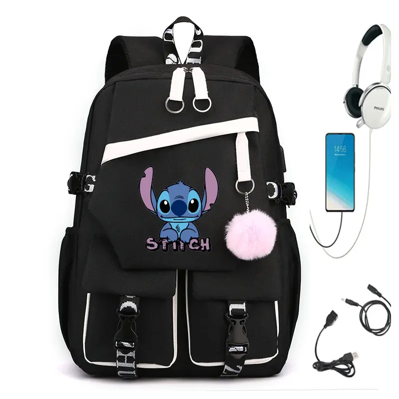 Disney Stitch Backpack for Boy Girl Back to School Rucksack School Student Teenager Book Bags Women Kawaii Mochila Escolar