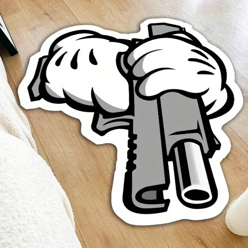 VIKAMA Gun-Shaped Design Carpet, Anti-Slip And Water-Absorbing, For Home Decoration Of Living Rooms, Bedrooms And Gaming Rooms.