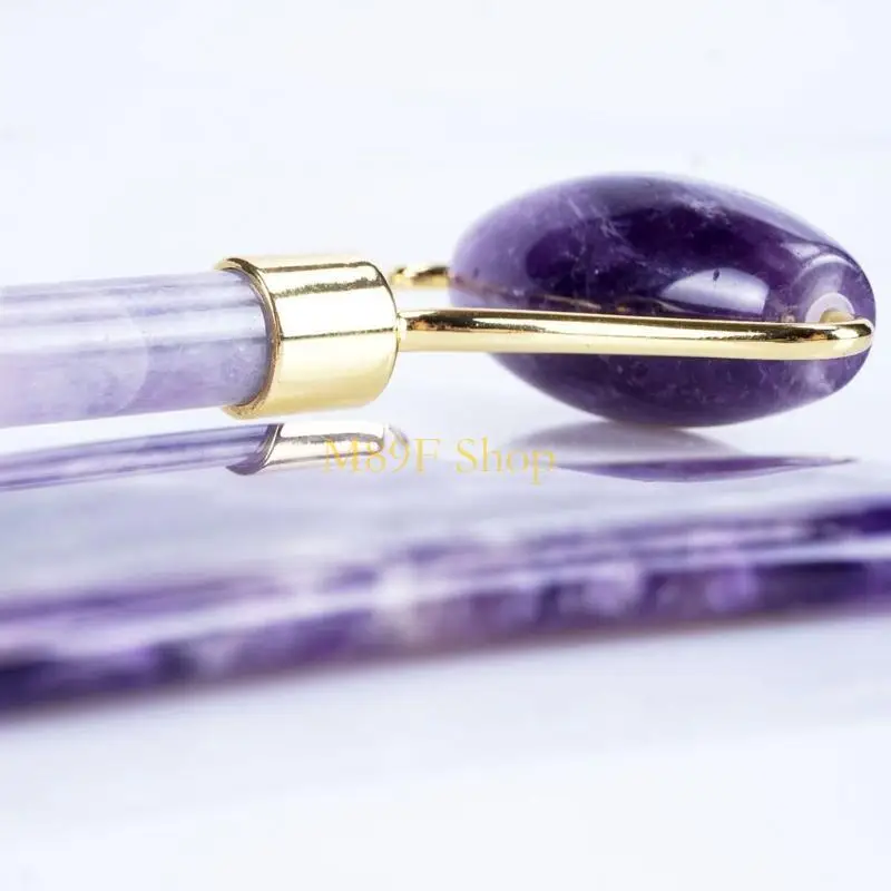 

M89F Roller Gua Sha, Amethyst Jade Face Roller Skin Care Tools,Beauty for Facial Massager,Eye Roller For Puffy Eyes Care