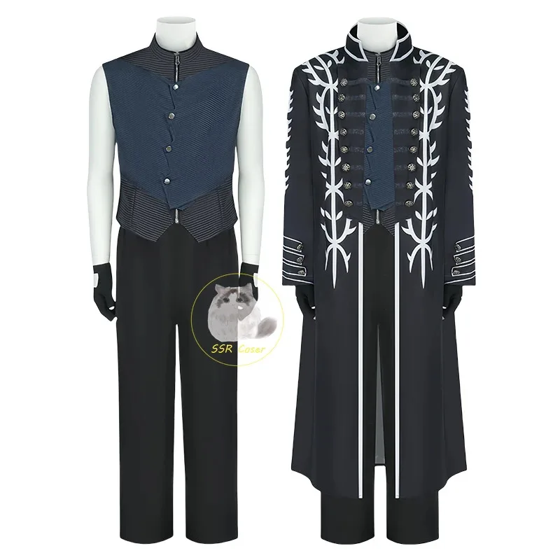 

25COSGame DMC5 Косплей Костюм Вергиль Косплей Вергиль Парик Нило Униформа DMC5 Одевание Хэллоуин Карнавальный Костюм для Мужчин Comic Con