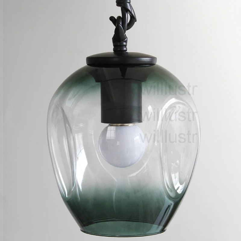 

Подвесной светильник из стекла, цвет коньяк-зеленый, для туалета, ресторана, лофта, бара, отеля, потолочная люстра