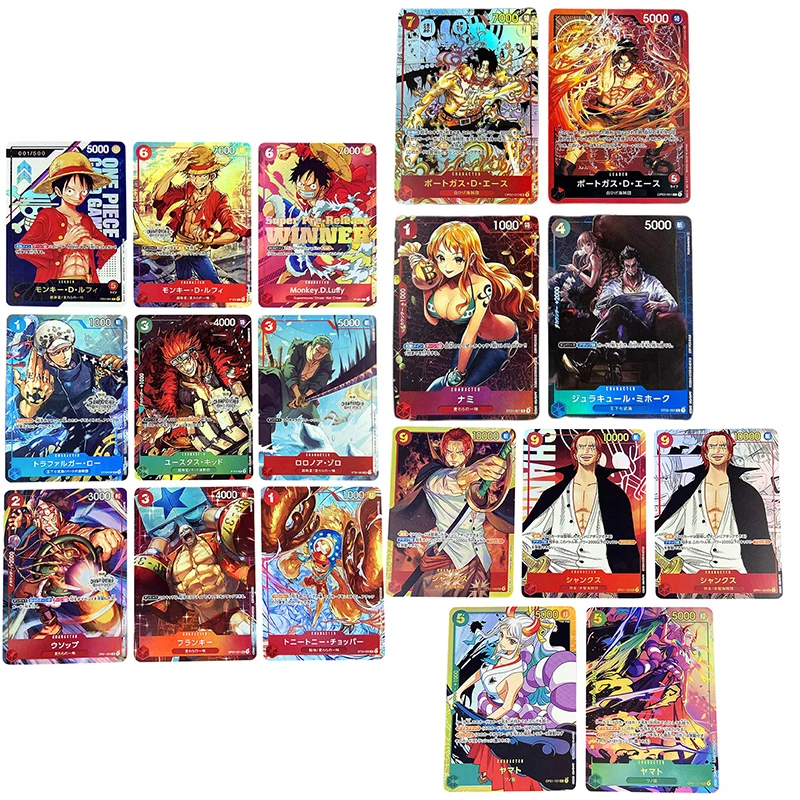 Anime Cards One Piece Replica OPCG Shanks Luffy Roronoa Zoro Japanese Version Hobby Collectibles Game Anime Collection Cards