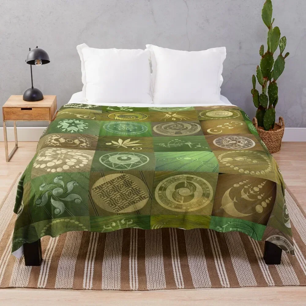 

Crop Circles Throw Blanket decorative Custom wednesday Hairy Blankets