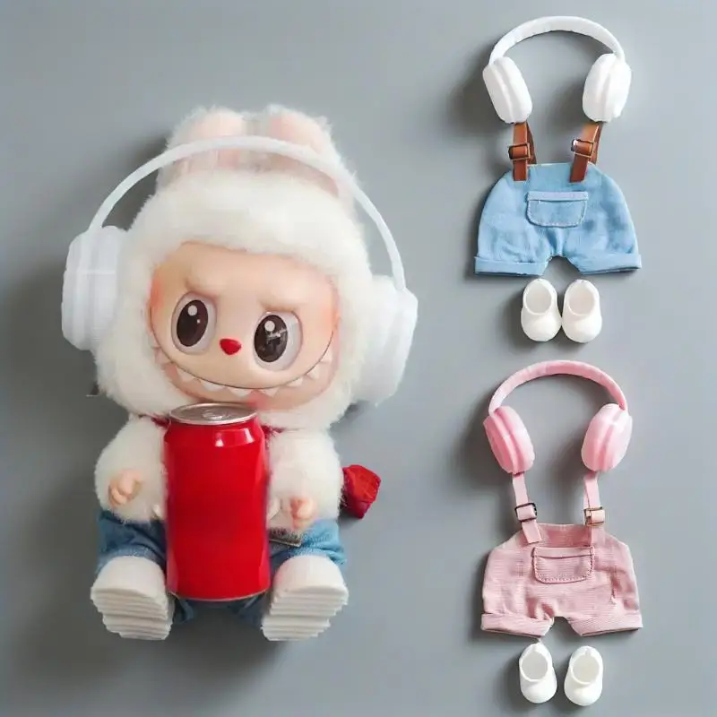 

Аксессуары для Labubu, одежда, подходящая для V1 V2 V3, Labubu, рождественский комплект с оленями, Labubu, красная одежда, рождественский модный подарок