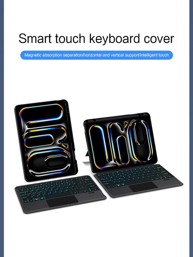 Magic Keyboard Hülle für iPad Pro M5 11 13 Zoll 2025 Smart Abnehmbare Tastaturabdeckung für iPad Pro 13 12.9 Air 4 5 6 11 13'' Funda