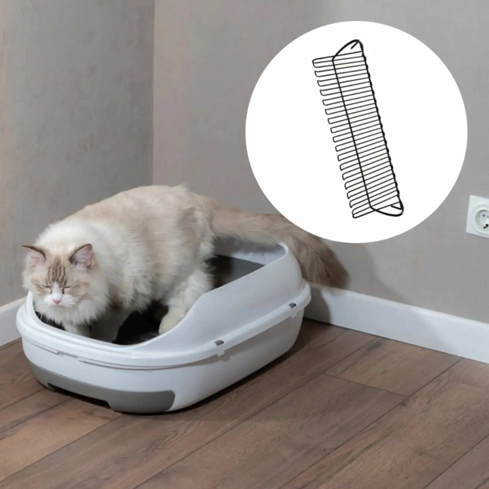 Stainless Steel Litter Scoop Rust-Resistant Pet Litter Scoop Long-Lasting Non Porous