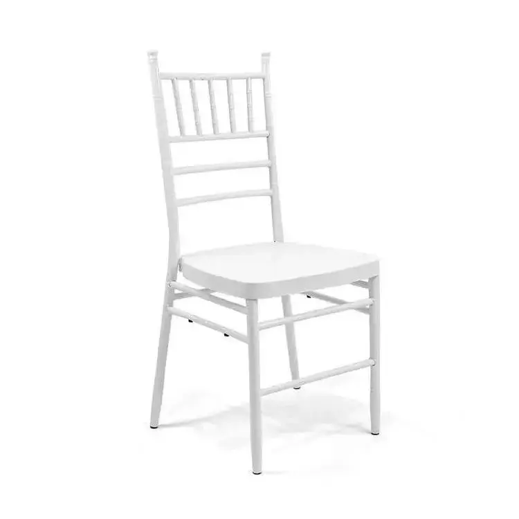 Modern simple white Banquet Hotel outdoor wedding chairs