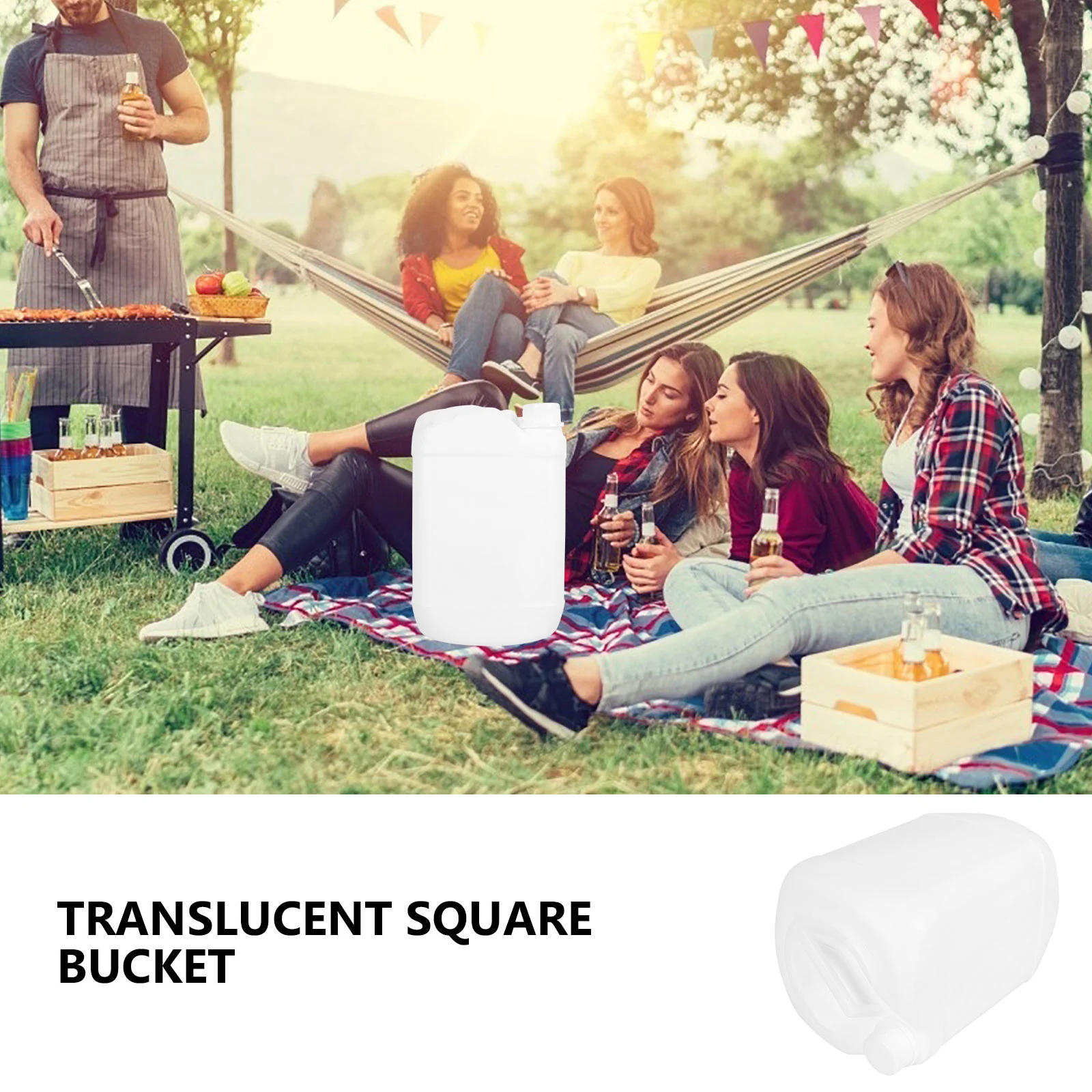 

Plastic Jug Bucket Food Grade Safe Healthy Practical Multi Functional Large White Jug H Sealed Storage Cold Drinks
