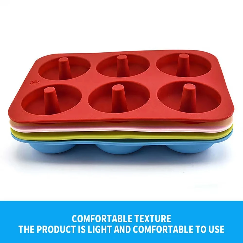 6 Holes Silicone Donut Mold Bagel Pan Non Stick Baking Heat Resistance Mini Cupcake Mould Doughnut Maker Pan Baking Tool image 4