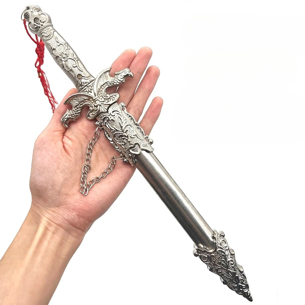 32 CM Chinese Ancient Swords Game Peripherals Silver Eagle Sword Model Collectible Desk Ornaments Creative Birthday Gift Boy Toy