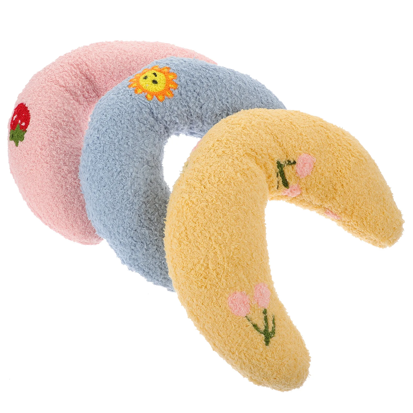 

3pcs U-Shaped Dog Neck For Cats Dogs Calming Support Pet Sleeping Cushion Soft Washable Portable Cat Neck Cushion Stuffed Pillow