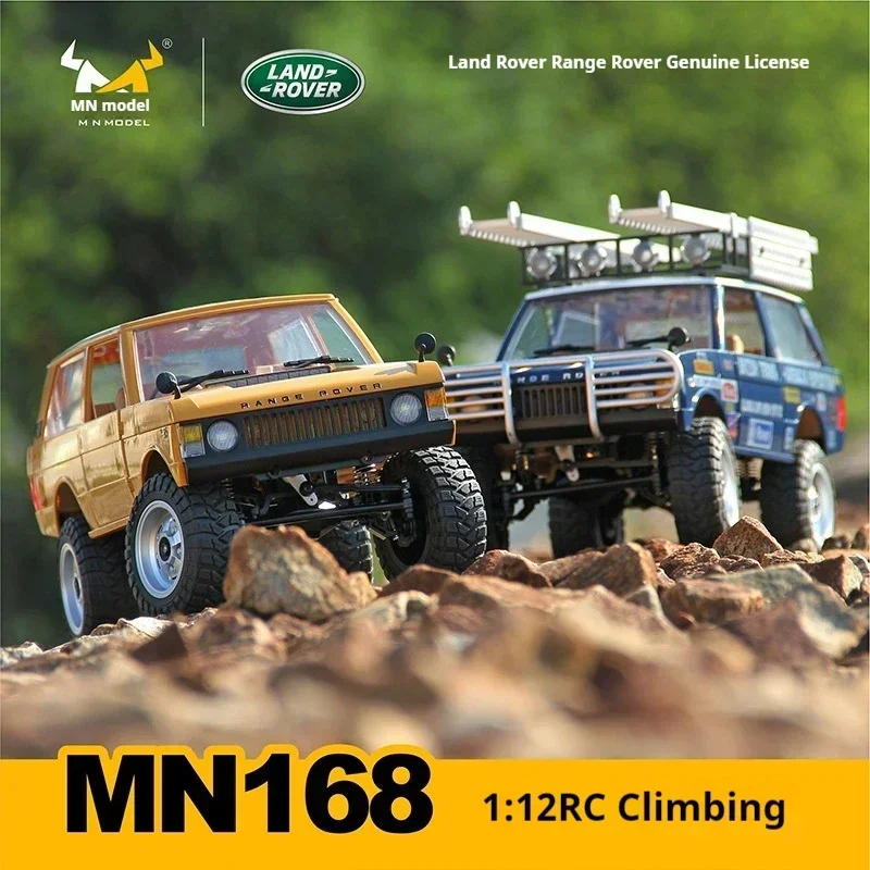 รถปีนเขารถแลนด์โรเวอร์1/12 Mn168รถ4WD RC แบบมืออาชีพรถทางวิบากกลางแจ้งจำลองของเล่นบอย GIF