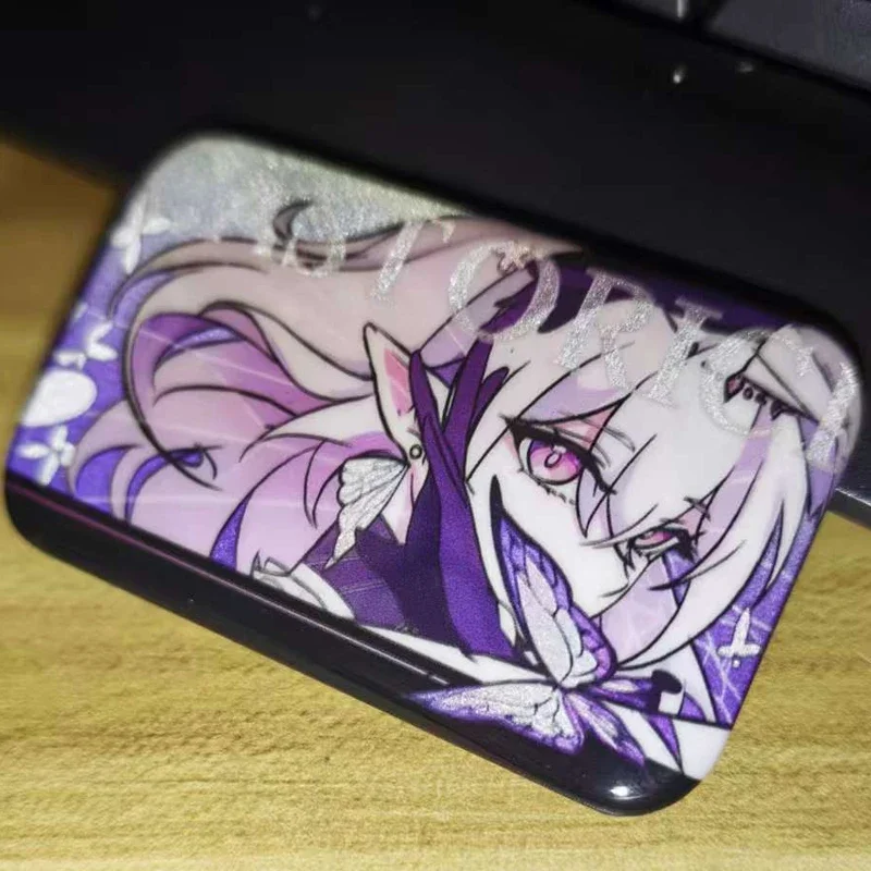 Game  Castorice Rectangle Anime Reflective badge Brooch Pin Cosplay Badge Accessories Decoration gift