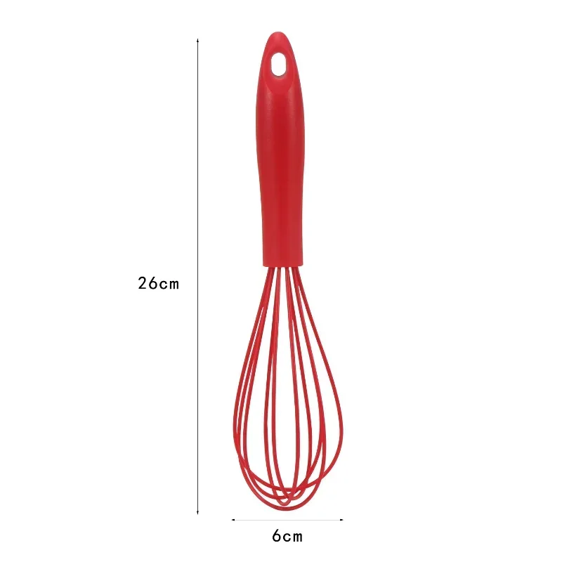 2pcs/set Multifunctional Rotating Manual Whisk Mixer Mini Plastic Kitchen Whisk Baking Tool Silicone Whisk