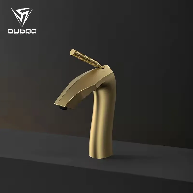 

Luxury Bathroom sink faucet Top Quality New Design Copper 1 Handle Washbasin Tap Hot Cold Basin Faucet 1 hole hand basin faucet