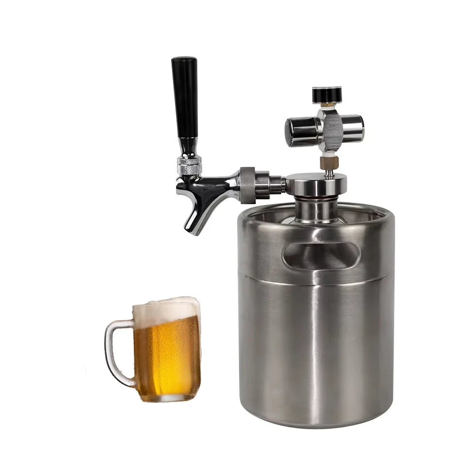 

304 Stainless Steel Beer Keg 10 Liter Co2 Mini Keg Beer Dispensers /Pressure Resistant Bucket /Home Brewed Baijiu Barrel