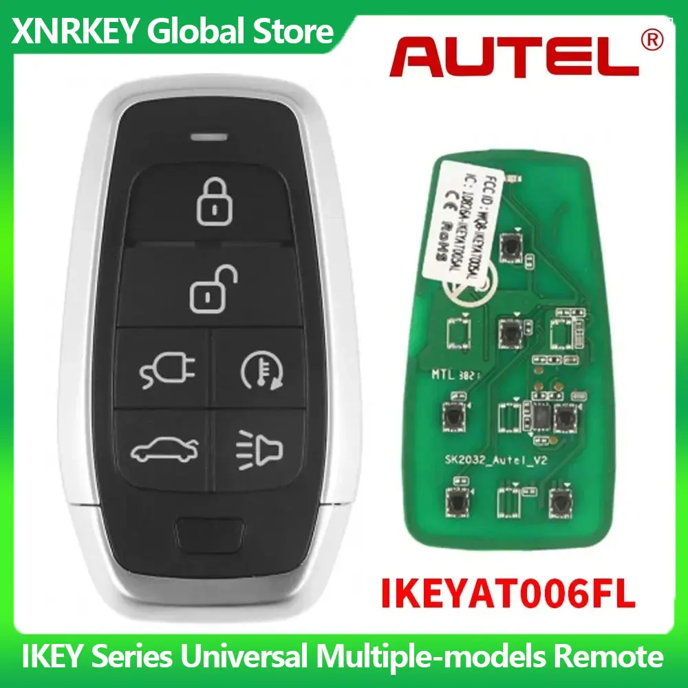 

5 Pcs/lot Atuel IKEYAT006FL Universal Smart Key 6 Buttons Autel Remote For MaxiIM KM100