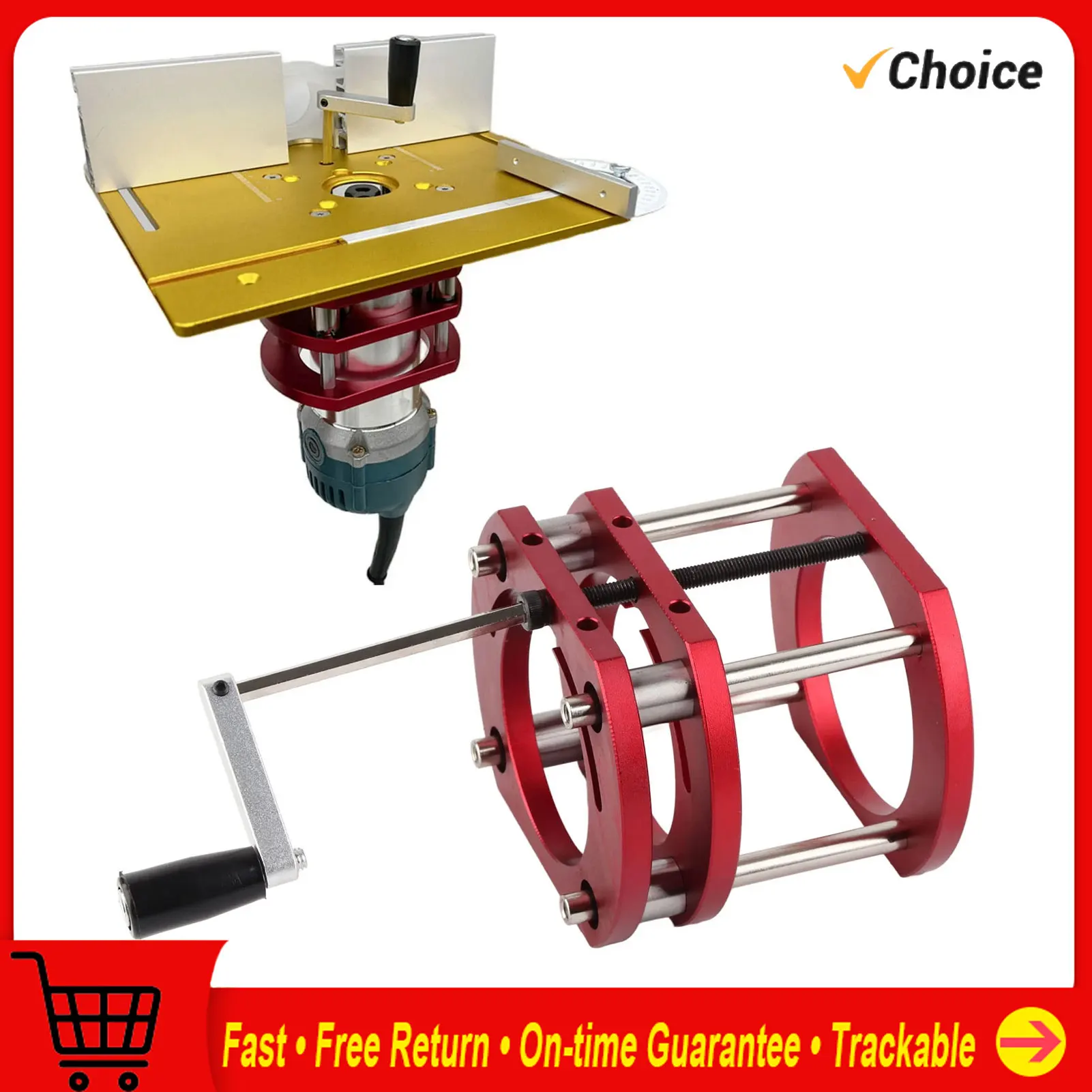 Router Base Aluminum Alloy Stainless Steel 4 Jaw Clamping Router Table Lifting System Base Router Table Base