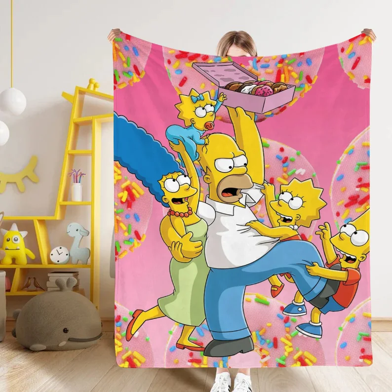 Simpsones Bed Blanket Fluffy Soft Blankets and Bedspreads Summer Comforter Throw Blankets for Baby Cobija Home and Decoration