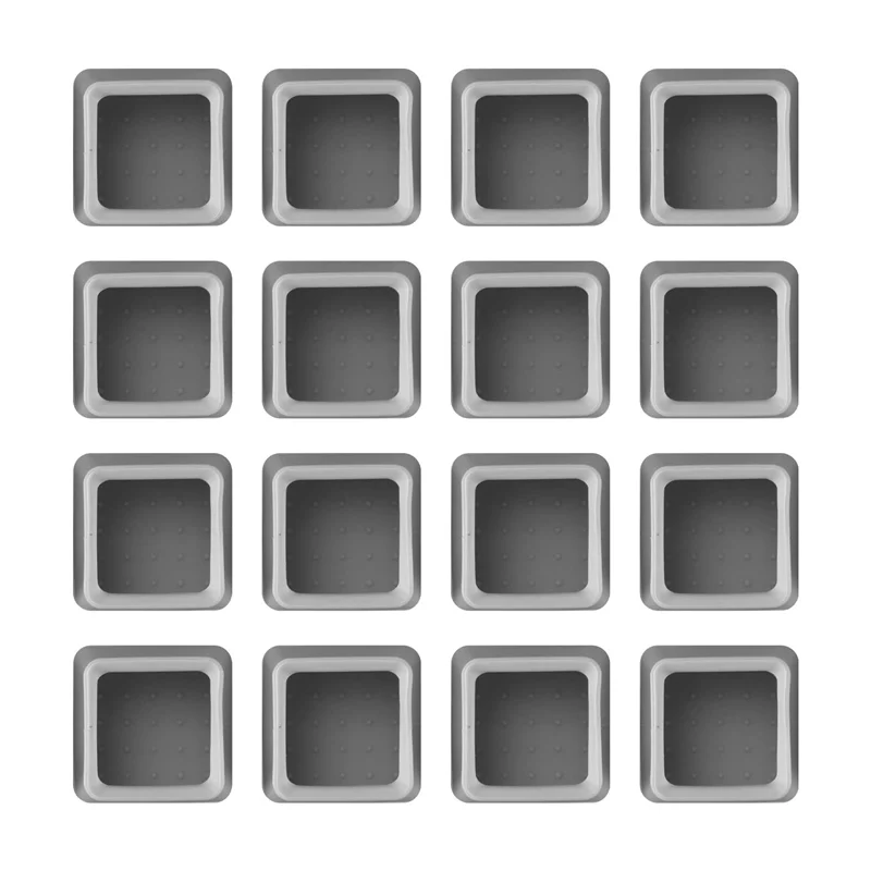 ONCE 16Pcs Chair Leg Caps Silicone Floor Protector Square Furniture Table Feet Cover Anti-Slip Bottom Chair Pads