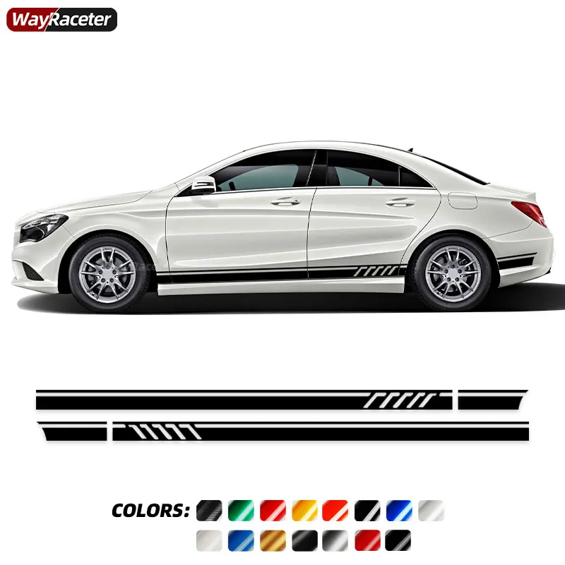 2 Pcs Side Stripes Sticker Edition One Style Body Graphics Decal For Mercedes Benz C117 X117 W117 C118 X118 W118 CLA Class AMG