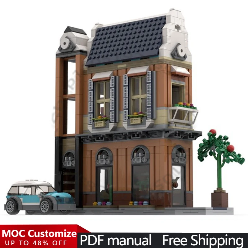 

856 PCS Modular Building Farmer's Store - Modification of 2x Sets 60398 MOC Customize Modular Building DIY Boy Toy Birthday Gift