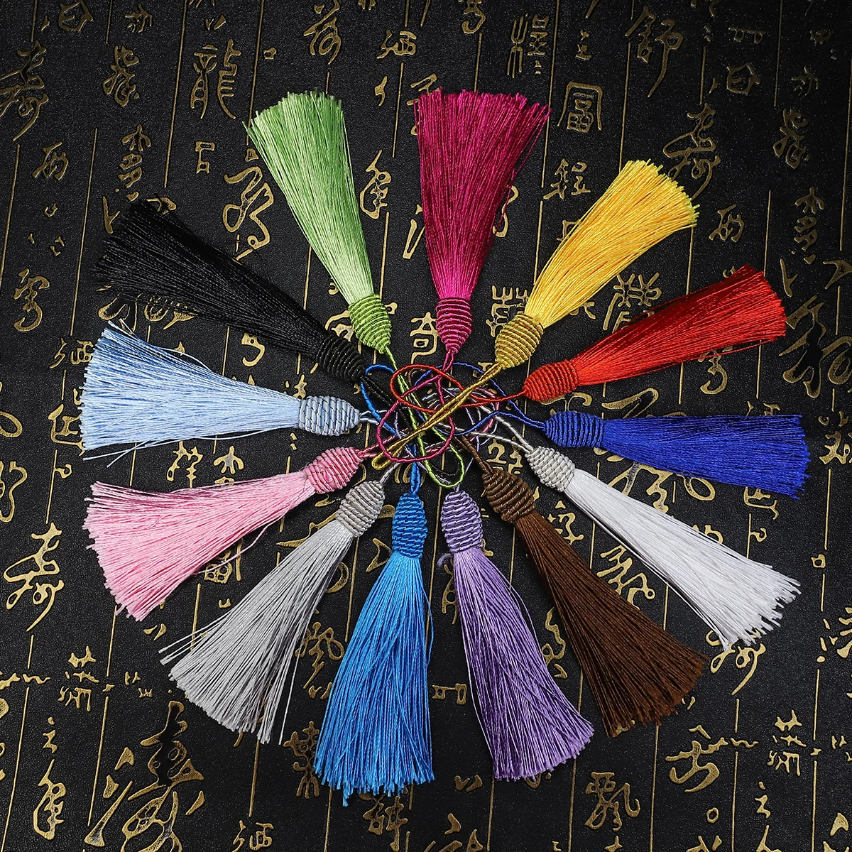 

10pcs Colorful Polyester Silk Thread Tassels 15cm Long Fringe Tassel Trim For Curtains Sewing Accessories DIY Wedding Decoration