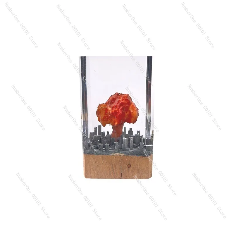 Creative Crystal Epoxy Resin Handicrafts for Night Light Ornaments, Artistic LED Lights for Home Decoration and Gift Giving