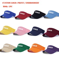 Unisex Summer Sun Hats Adustable Empty Top Baseball Cap Protection UV Cotton Sport Tennis Golf Running Outdoor Sun Visor Caps ﻿