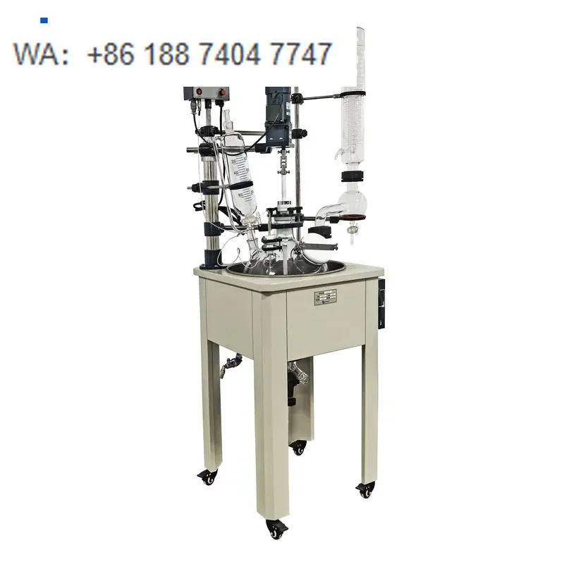 for LABOAO Vacuum Stirred 20L Single Layer Glass Vessel Reactor Chemical Laboratory Equipment