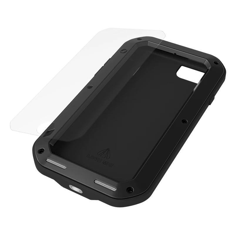 Love Mei For Apple Iphone Se 2020 Metal Aluminum Armor Shockproof Heavy Duty Case Protective Cover+gorilla Glass