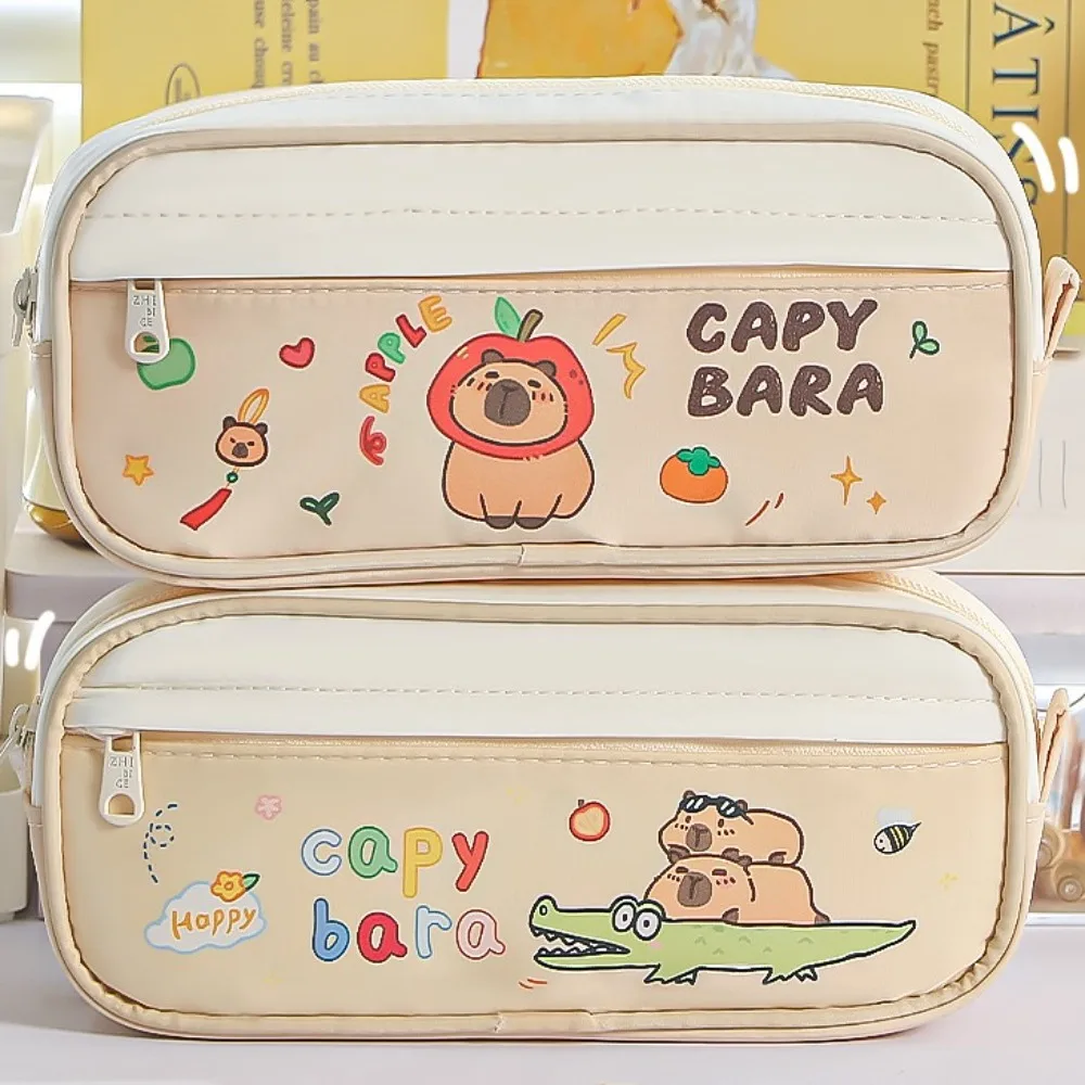 

Pencil Case Capybara Stationery Bag Large Capacity Desktop Storage Large Capybara Pen Bag Capibala Cosmetics/Card/Pens