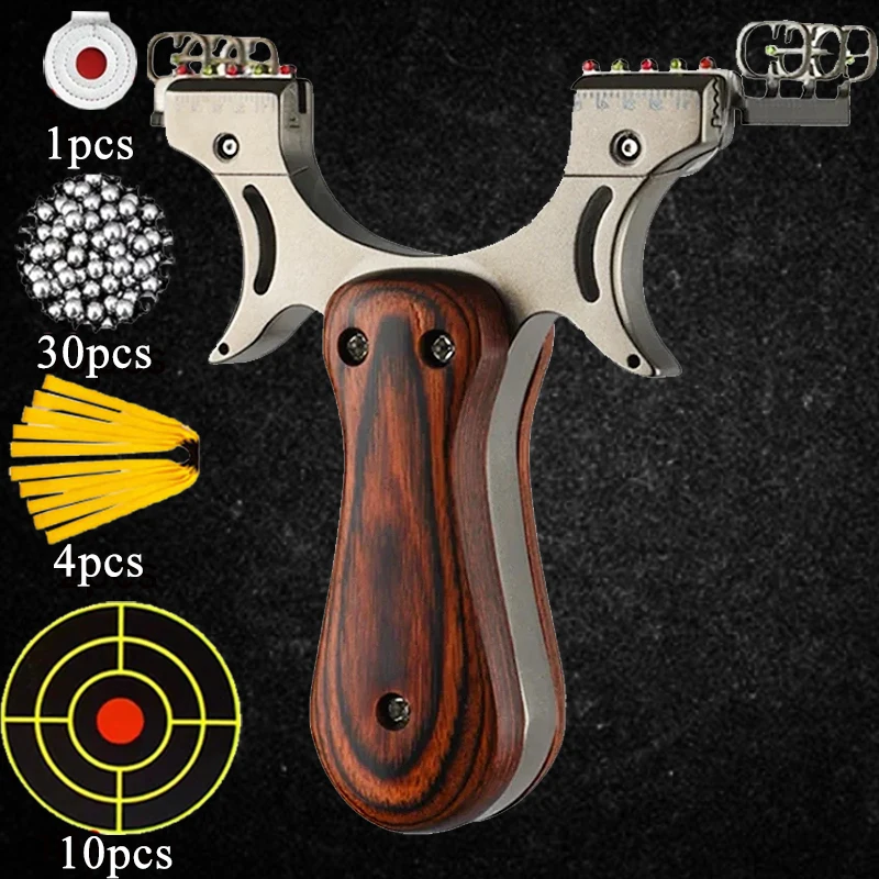 Stainless Steel Slingshot High Quality High-Precision Outdoor Shooting Powerful Competition Shooting Catapult Slingsshot