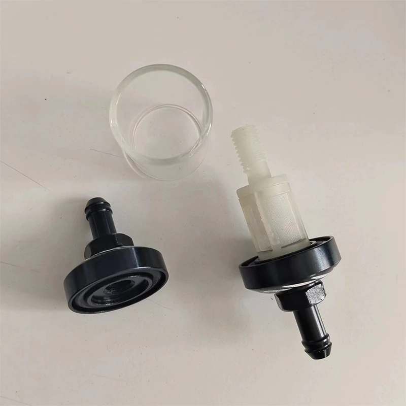 8mm Motorcycle Scooter Off-road Vehicle Glass Gas Fuel Filter Aluminum Alloy Glass Gas Filter Motorcycle Gas Gasoline Filter