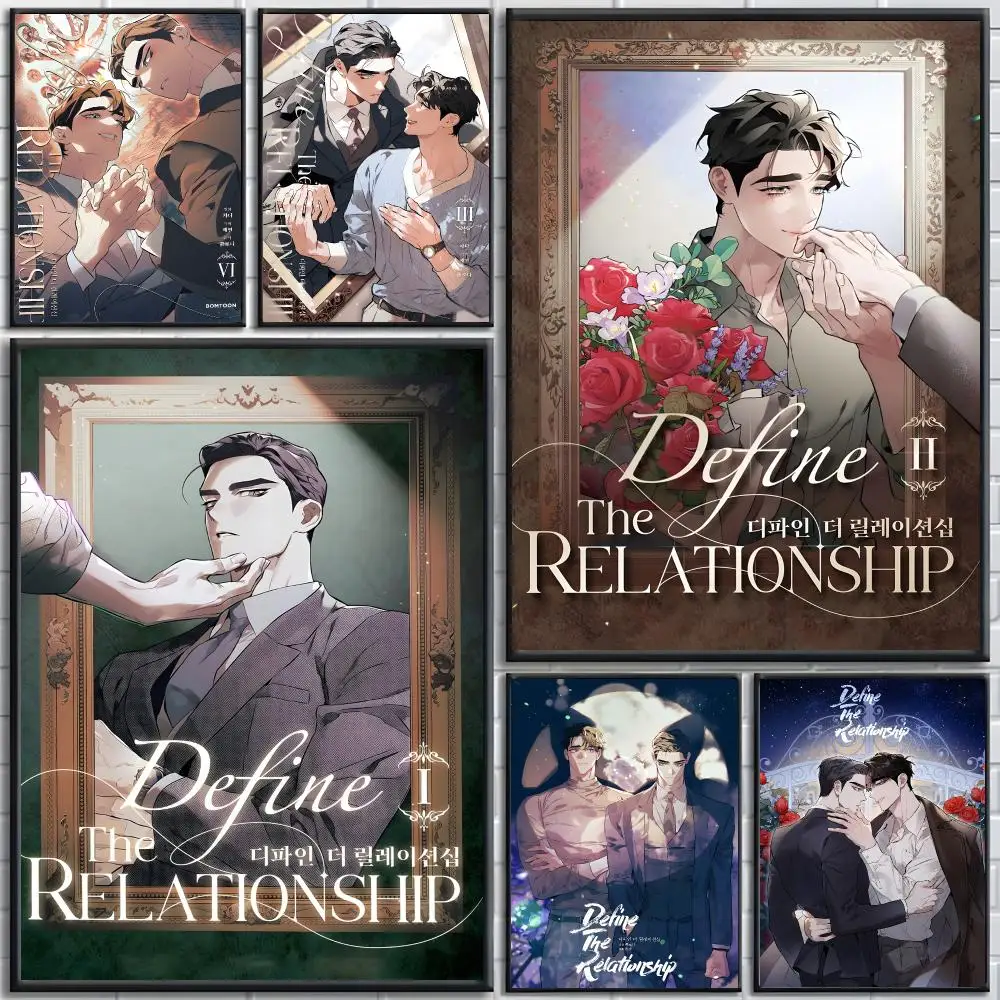 Webtoon Define the Relationship Poster poster Self-adhesive wall stickers, suitable for room decoration, high-quality printing.