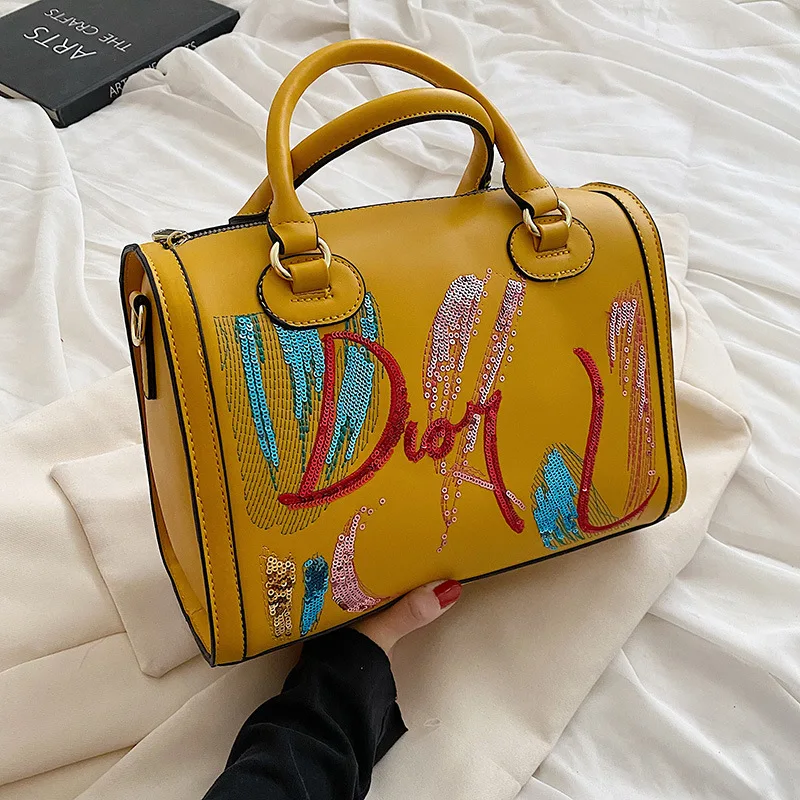 2025 Bolso de hombro con lentejuelas para mujer, bandolera brillante, bolso de fiesta con purpurina, bolso de mano de noche con correa de cadena