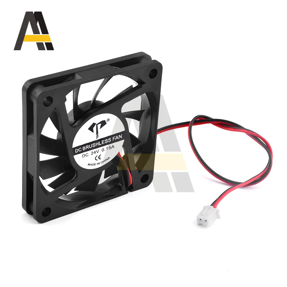 DC6010 5 В 12 В 24 В охлаждающий вентилятор двухпроводной масляный подшипник небольшой промышленный бесшумный охлаждающий вентилятор 0,15/0,2 А 3500 об/мин 60 мм x 60 мм