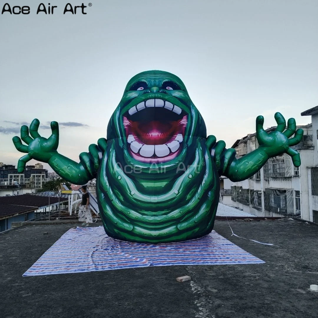 Giant Inflatable Slimer Ghost Fun Inflatable Halloween Decoration for Parties, Haunted Houses & Outdoor Displays