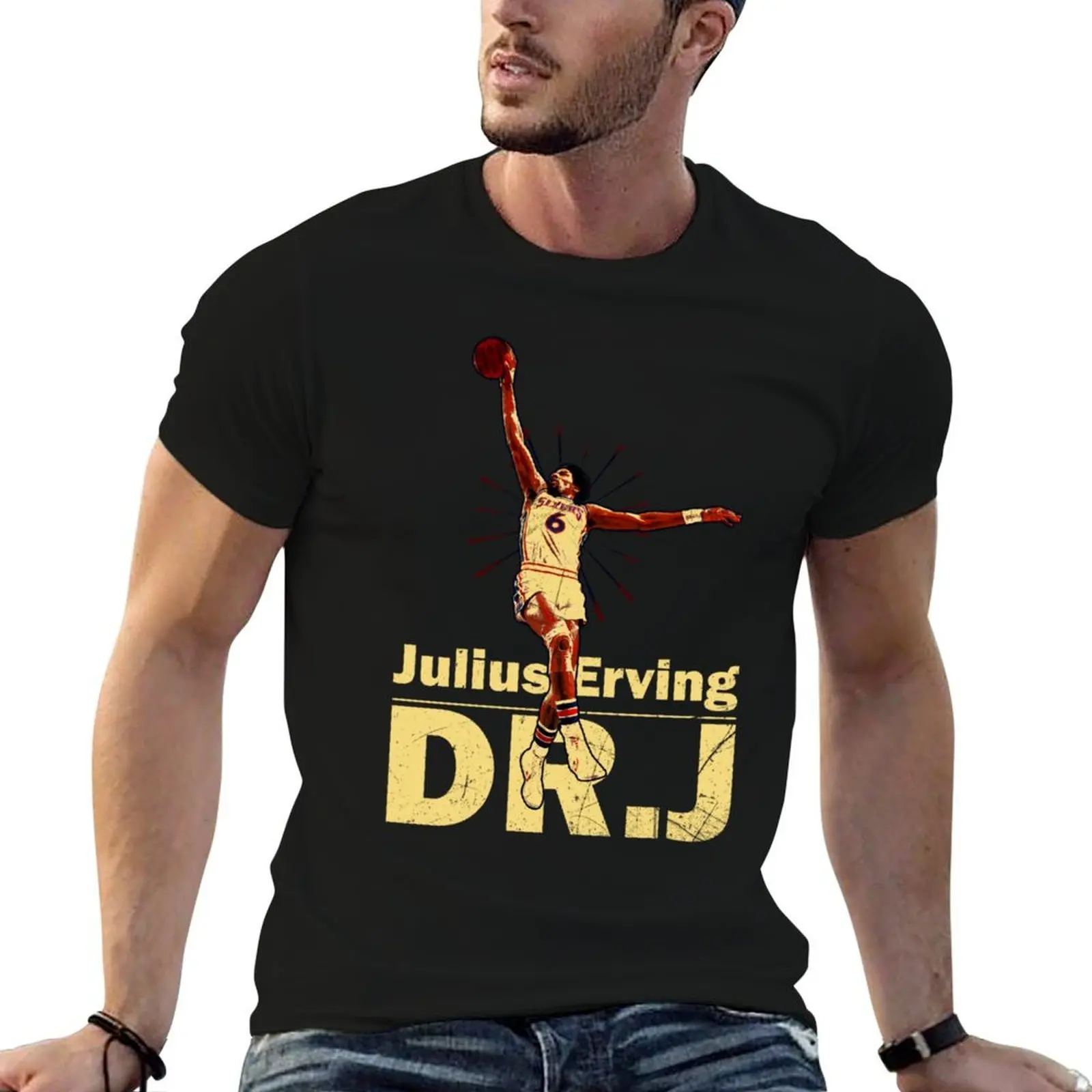 

Dr.J Julius Erving - Old School Dunk D T-Shirt t shirt man cotton t shirts for man cotton graphic t shirts for man T-Shirt