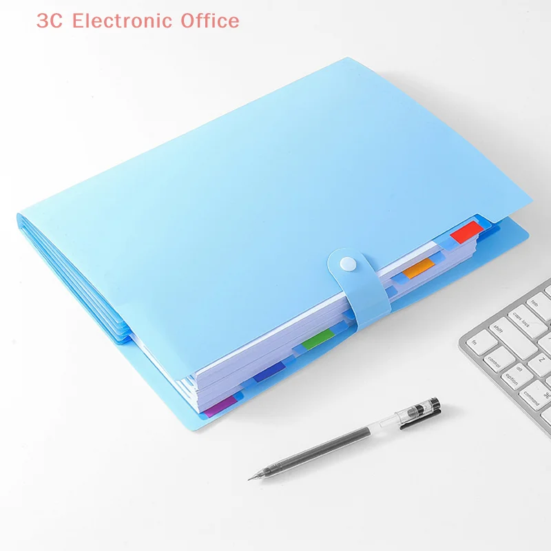 A4 Size Expanding File Folder 5 Pocket Folders For Documents Stationery Portable Paper Organizer For School Office Supplies