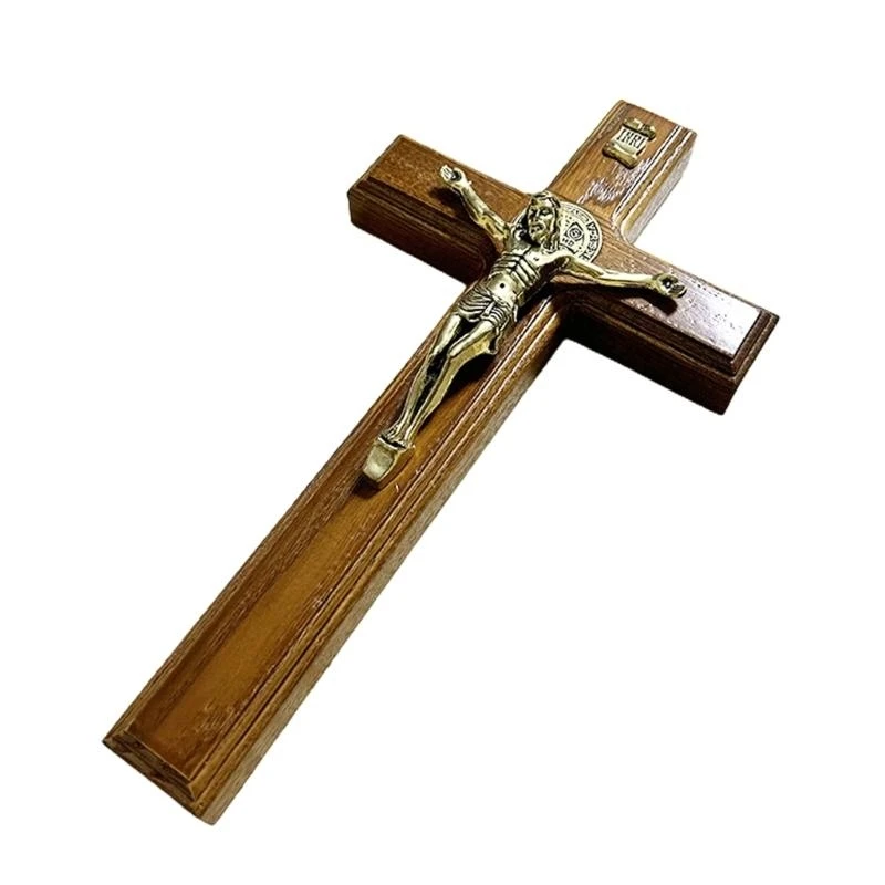 Crucifix Wall  Solid  Catholic Wall Hanging Jesus  for Home Office Church Decoration Prayer Religious Gift 87HA