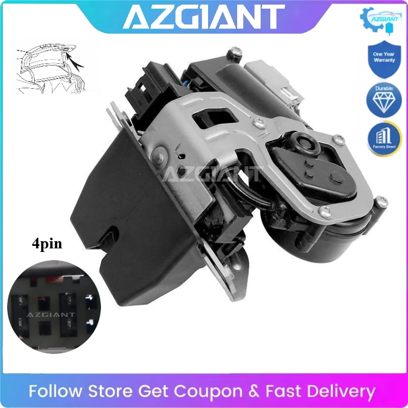 

AZGIANT for Lincoln Nautilus Navigator Car Rear Trunk Lid Tail Gate Latch Lock Actuator Replace 4+5 Pin OE#FA1Z-7443150-B