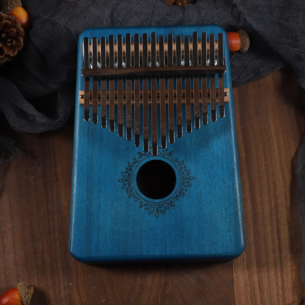 

Thumb Musical Finger Hand Piano 17 Keys Beginner 17-tone Instrument Gift Kalimba Practical