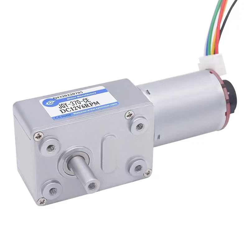 

370 micro-turbine worm DC deceleration motor, Speed Regulation low-speed small motor 12V24V encoder