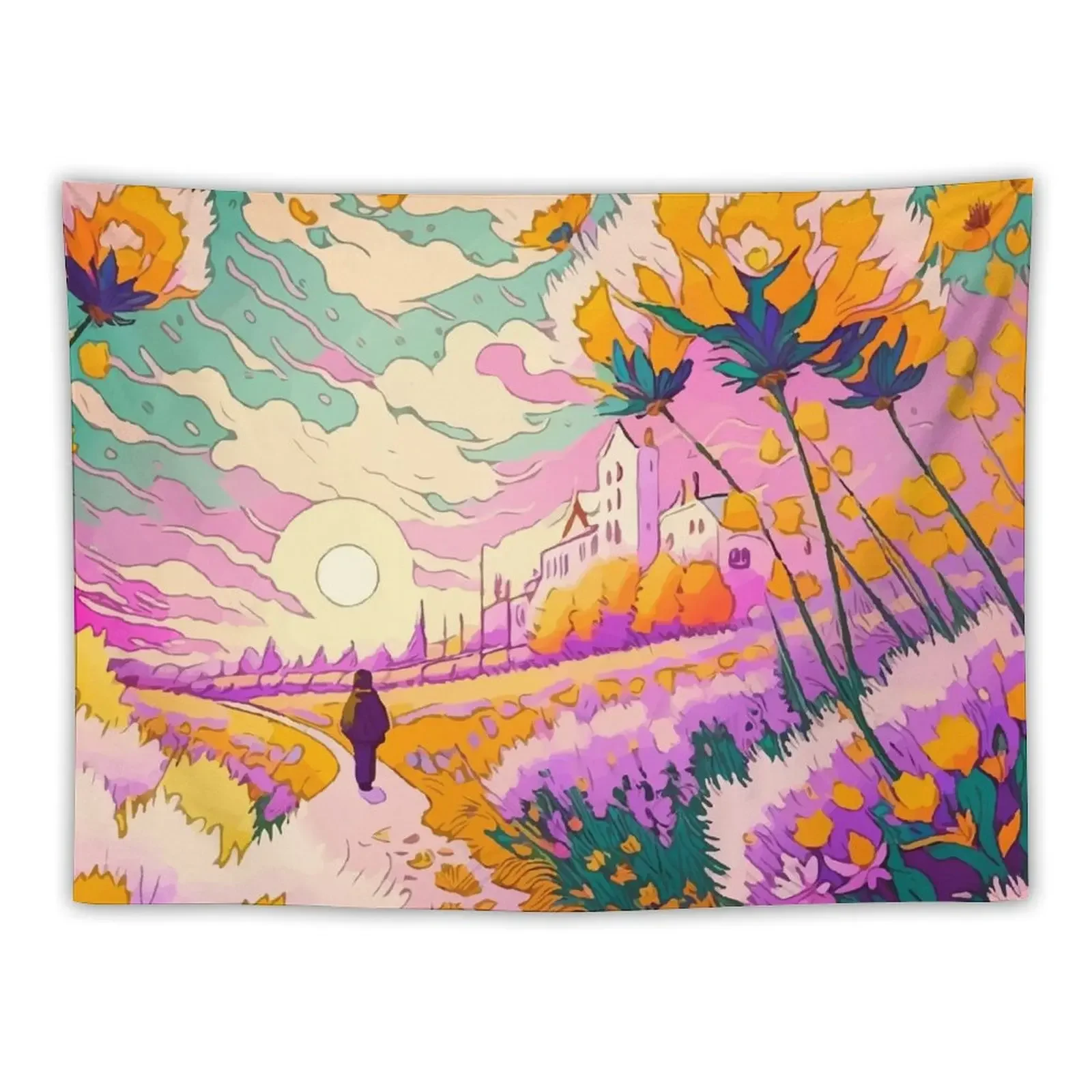 

A Long Walk Tapestry Home Decorating Bedroom Decor Aesthetic Decoration Home Mushroom Tapestry