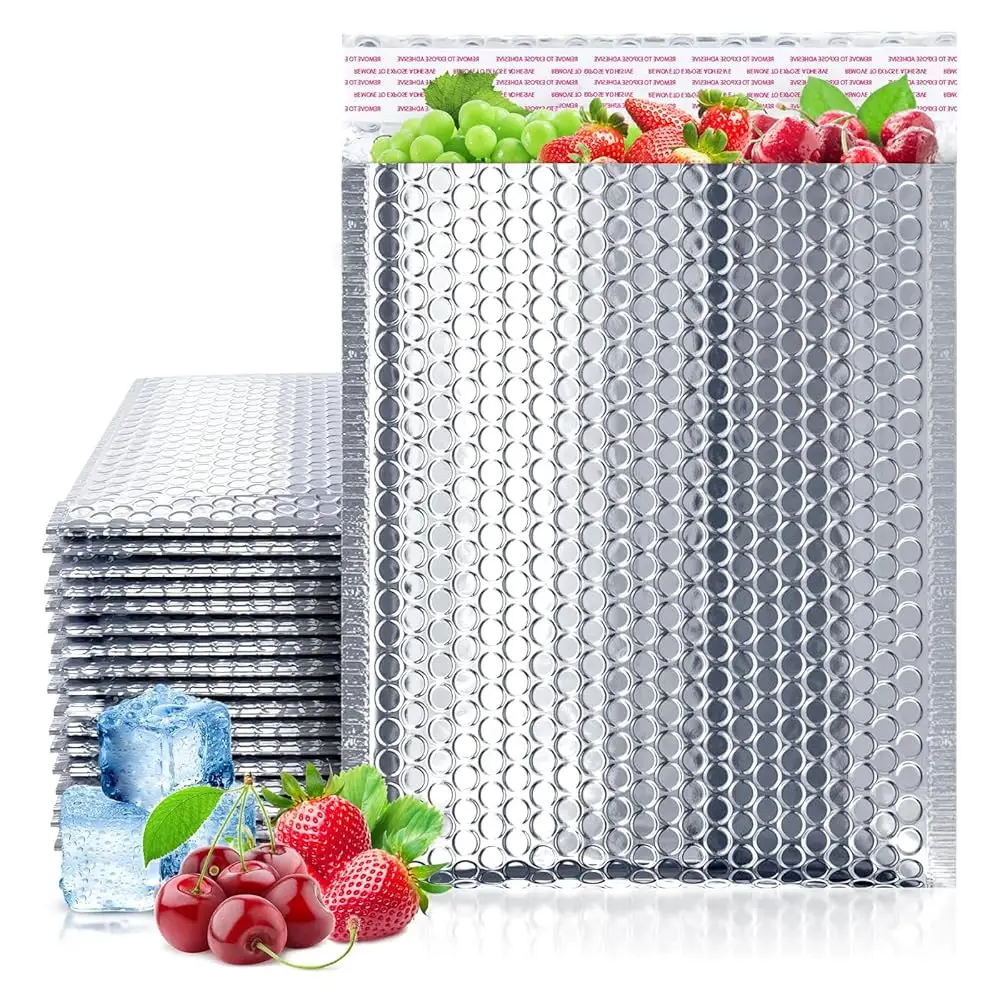 

Термоизолированные почтовые пакеты 8x11 дюймов, упаковка из 20 штук, для холодной доставки, большие водонепроницаемые многоразовые термосумки для