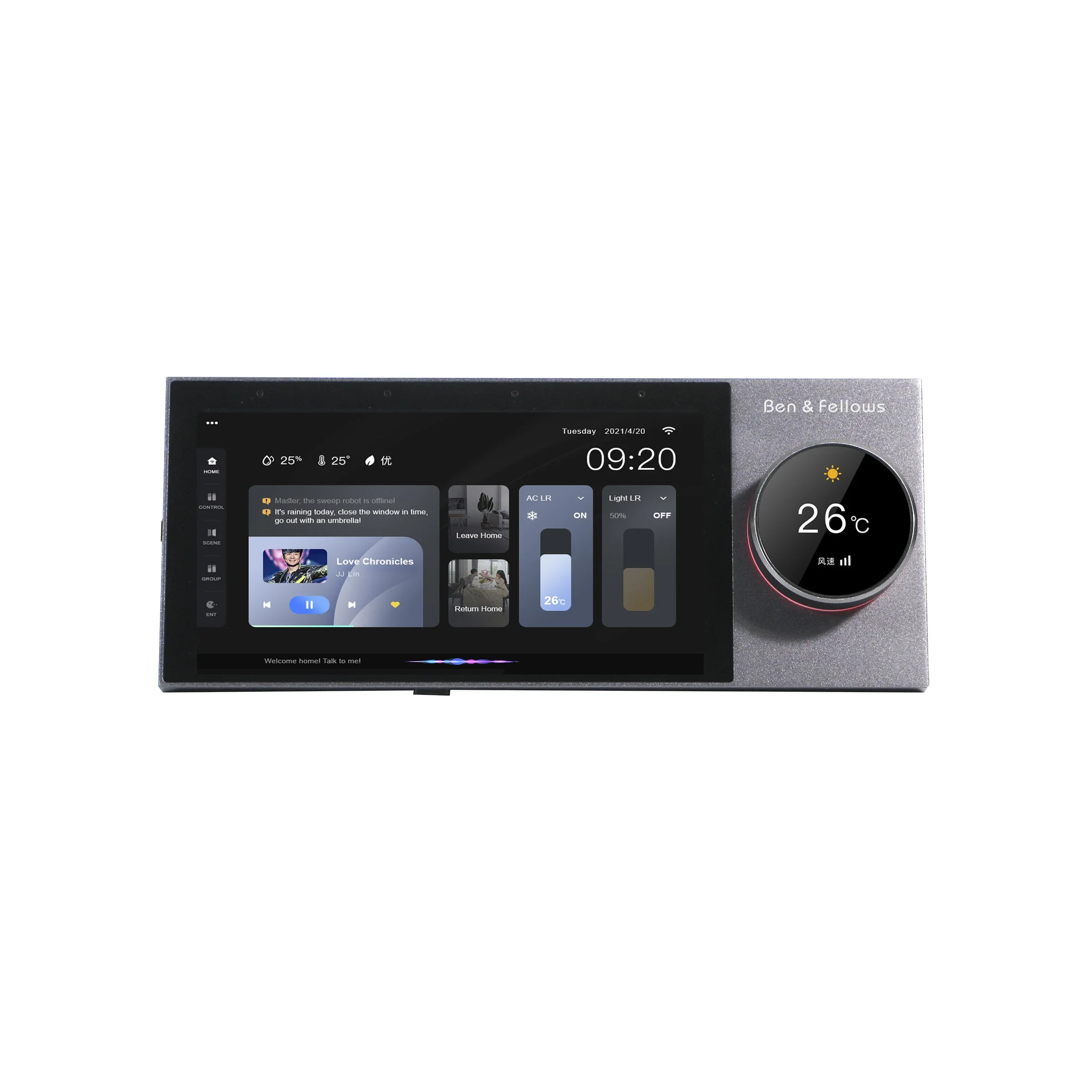 T Tuya Smart System WiFi Multi-function Music Host With 6 Inch Touch Screen Zigbee Gateway Bluetooth Wall Central Control